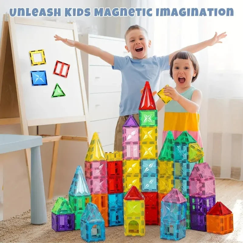 Magnetic building blocks set for kids Montessori game sensory toys